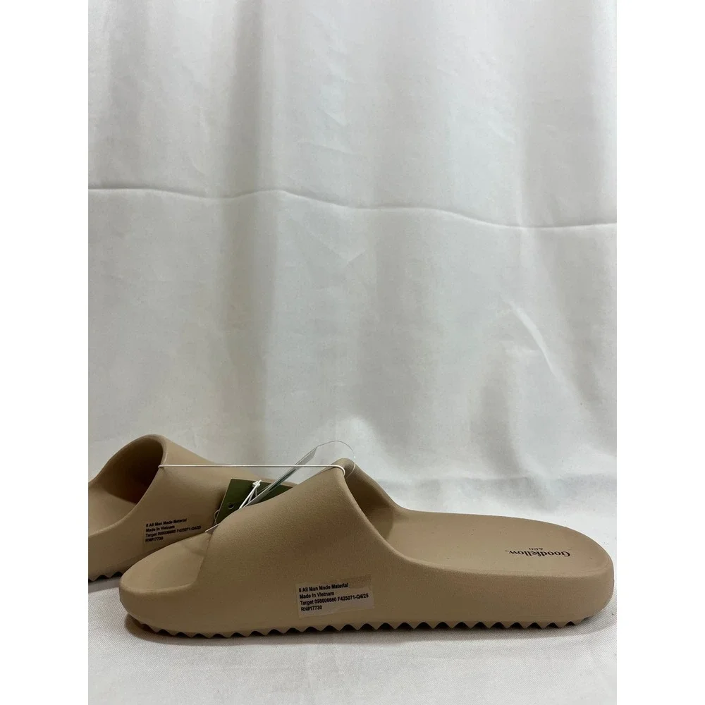 Goodfellow & Co Mens Tan‎ Beige Foam Slide Sandals Size 8 NEW
